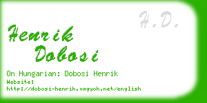henrik dobosi business card